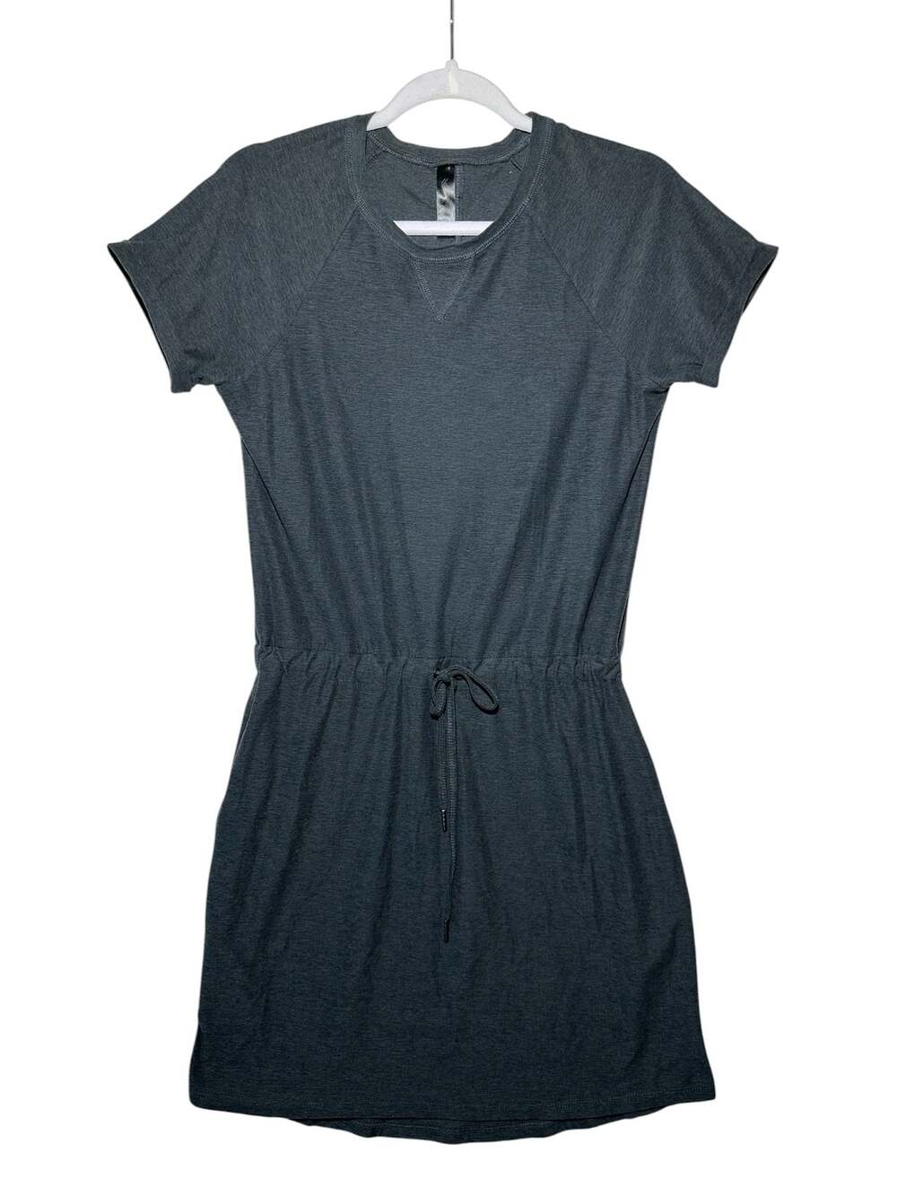 Kyodan Outdoor Dark Grey Cinched Drawstring Waist Active T-Shirt Dress - Size XS
